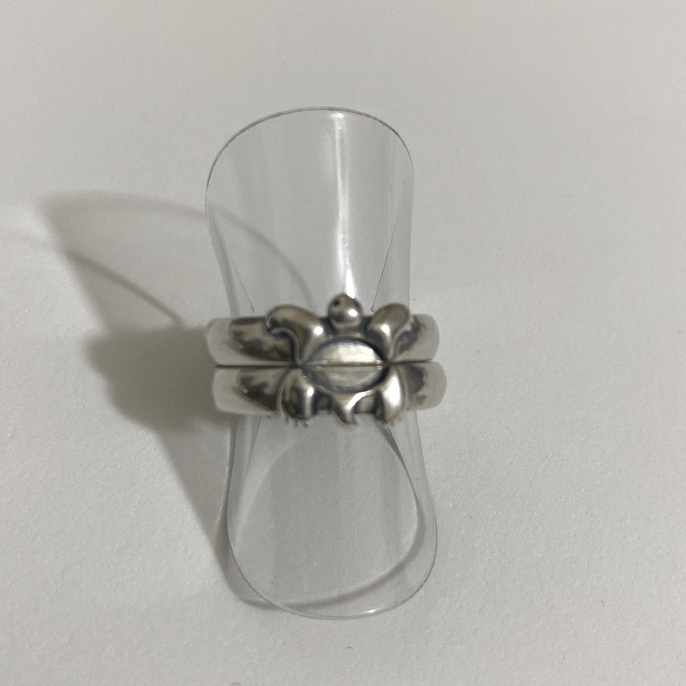 Vintage Sterling Silver Turtle Ring Size 6